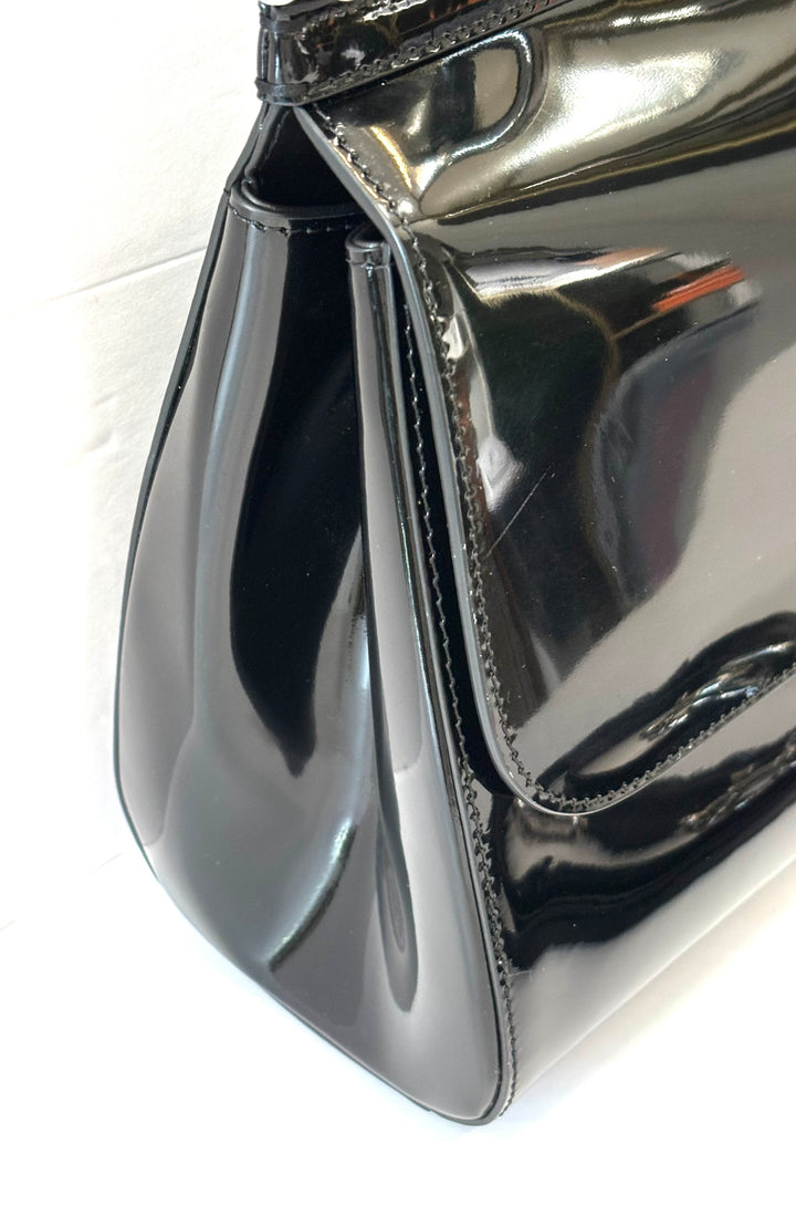 D &amp; G POLISHED CALFSKIN LARGE SICILY BAG