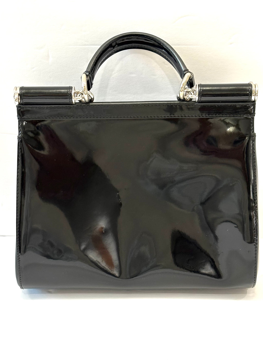D &amp; G POLISHED CALFSKIN LARGE SICILY BAG