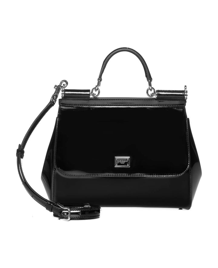 D &amp; G POLISHED CALFSKIN LARGE SICILY BAG