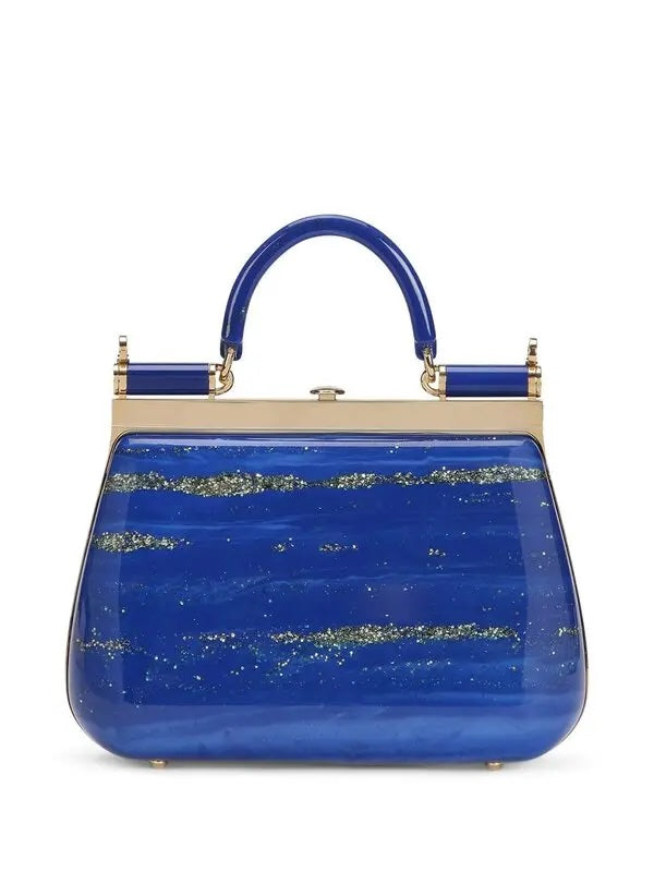 DOLCE &amp; GABBANA ACRYLIC GLASS SICILY BOX BAG