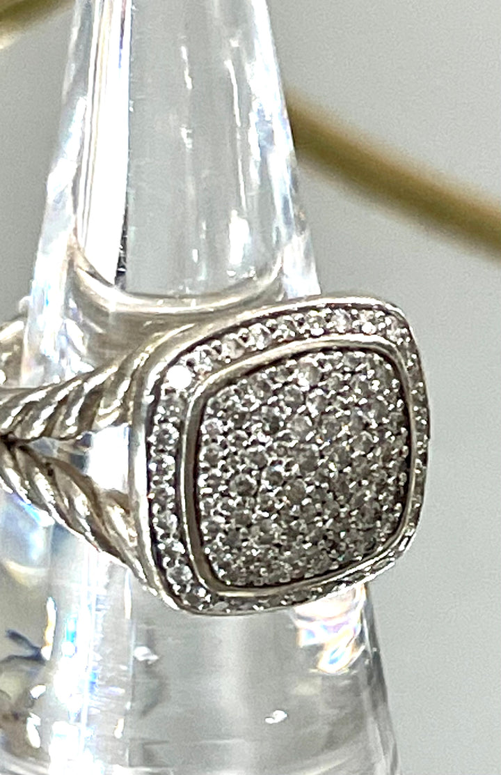 DAVID YURMAN ALBION® STERLING SILVER PAVE DIAMONDS RING