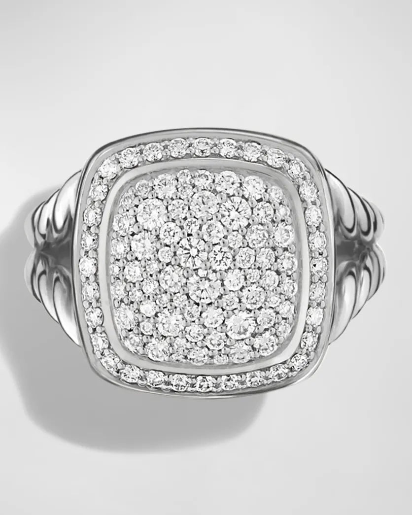 DAVID YURMAN ALBION® STERLING SILVER PAVE DIAMONDS RING