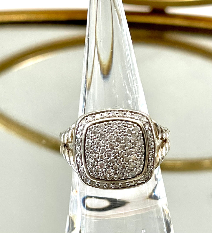 DAVID YURMAN ALBION® STERLING SILVER PAVE DIAMONDS RING