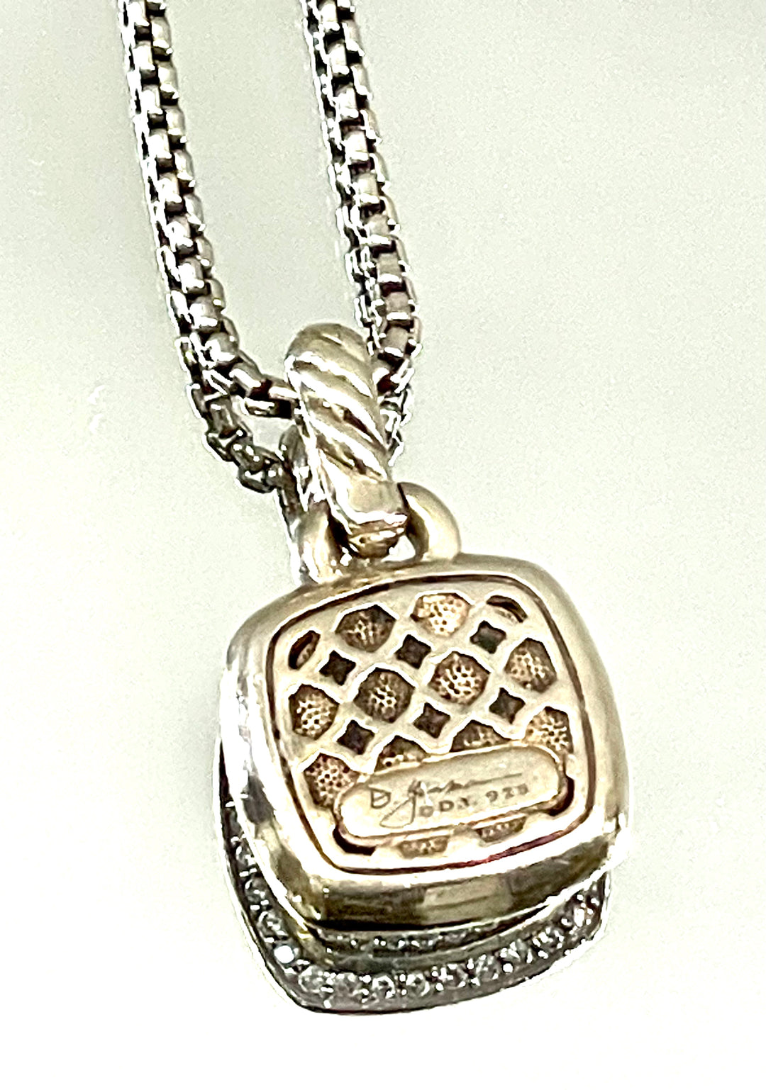 DAVID YURMAN ALBION® STERLING SILVER PAVE DIAMONDS PENDANT NECKLACE