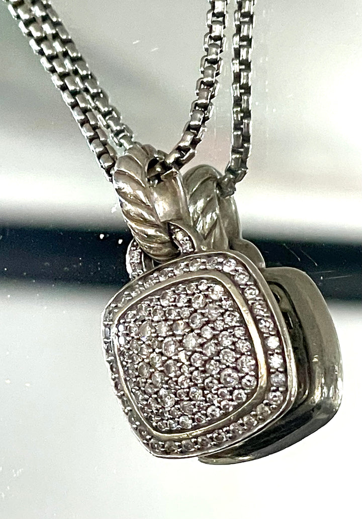 DAVID YURMAN ALBION® STERLING SILVER PAVE DIAMONDS PENDANT NECKLACE