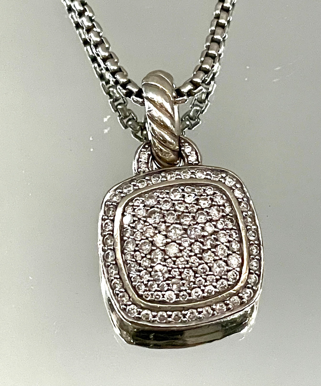 DAVID YURMAN ALBION® STERLING SILVER PAVE DIAMONDS PENDANT NECKLACE