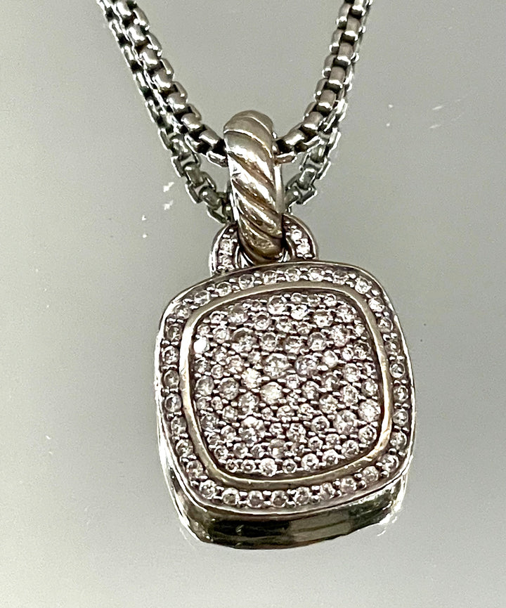 DAVID YURMAN ALBION® STERLING SILVER PAVE DIAMONDS PENDANT NECKLACE