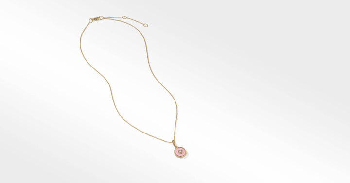 DAVID YURMAN CABLE COLLECTIBLES 18K YELLOW GOLD &amp; DIAMOND PENDANT NECKLACE