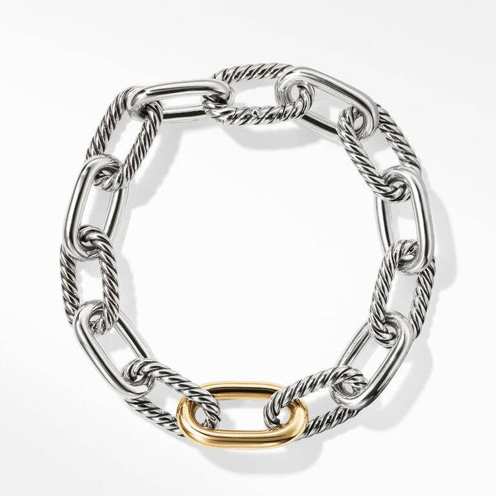 DAVID YURMAN MADISON® STERLING SILVER &amp; 18K GOLD CHAIN BRACELET