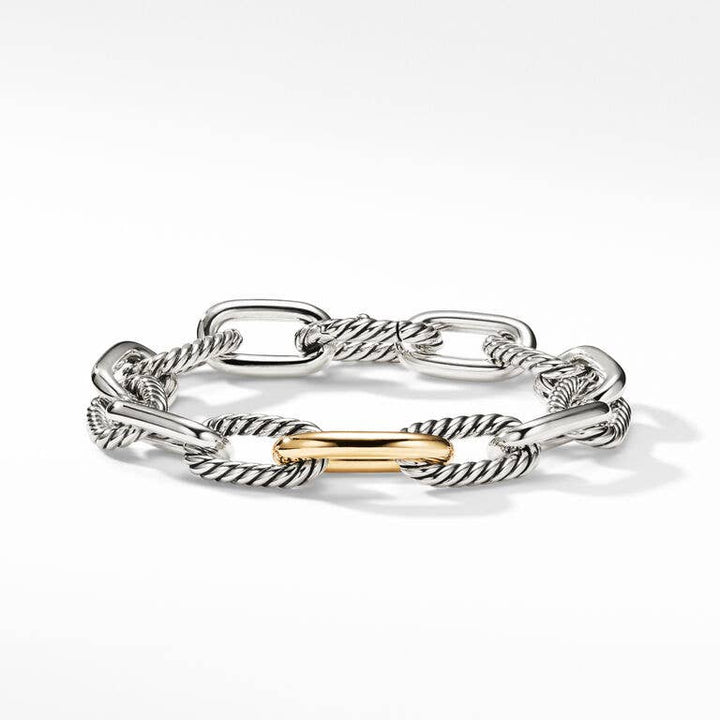 DAVID YURMAN MADISON® STERLING SILVER &amp; 18K GOLD CHAIN BRACELET