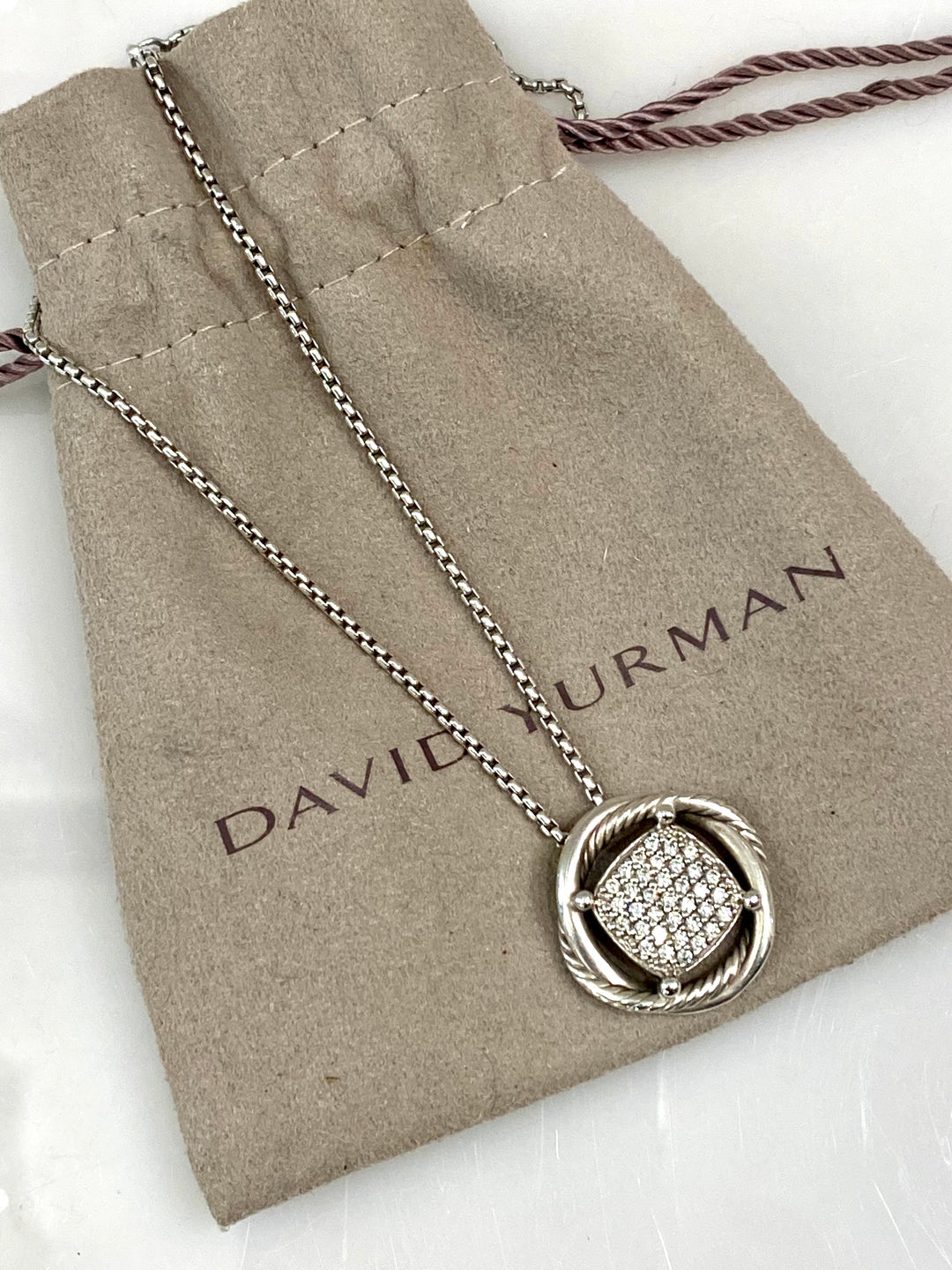 DAVID YURMAN INFINITY DIAMONDS PENDANT NECKLACE