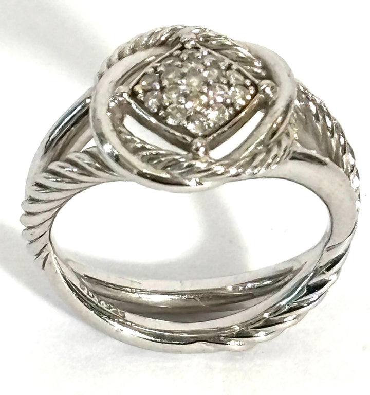 DY STERLING SILVER DIAMOND PAVE INFINITY RING