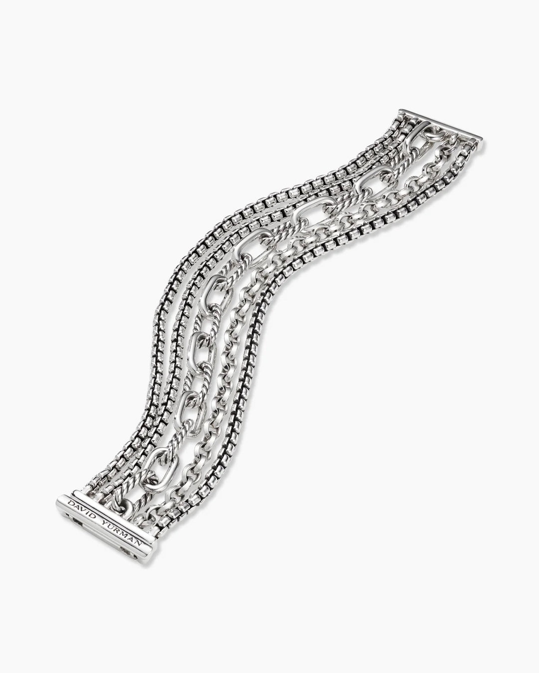 DAVID YURMAN STERLING SILVER MULTI ROW CHAIN BRACELET