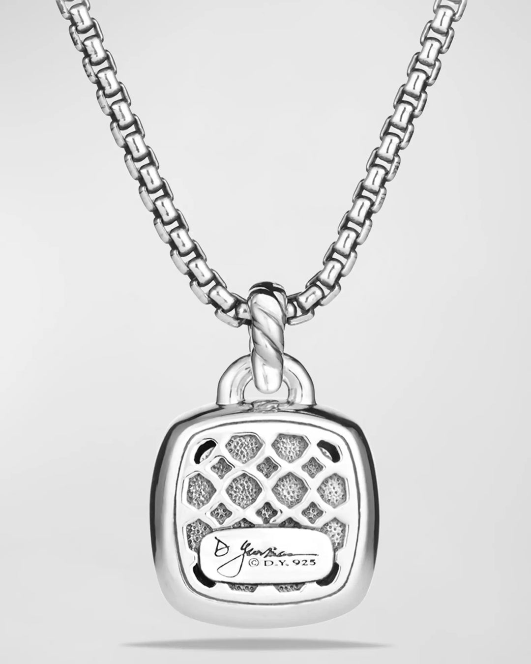 DAVID YURMAN PRASIOLITE ALBION AND DIAMONDS PENDANT NECKLACE