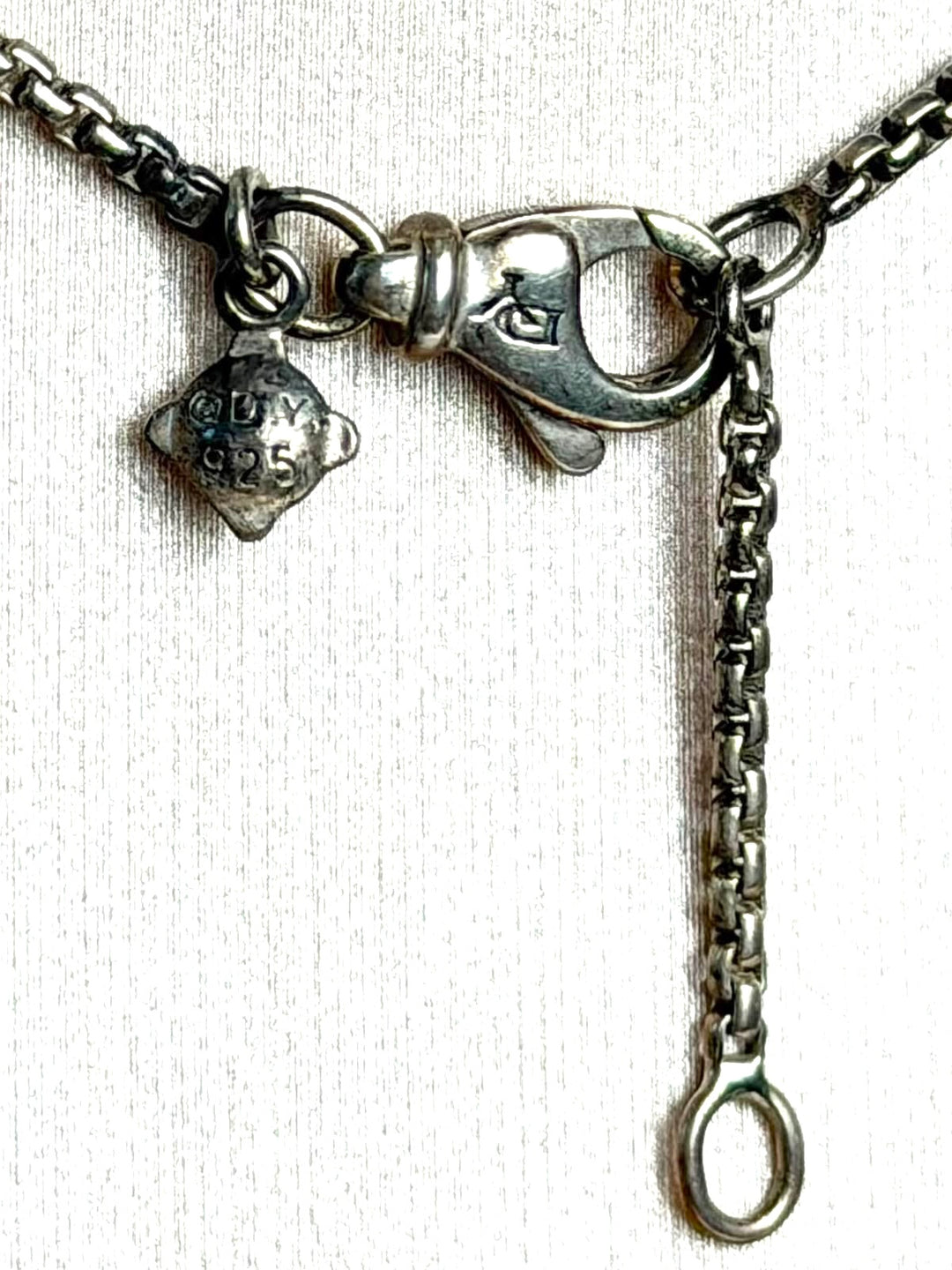 DAVID YURMAN CHATELAINE AMETHYST PAVÉ DIAMOND STERLING SILVER NECKLACE