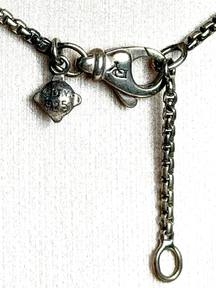 DAVID YURMAN CHATELAINE AMETHYST PAVÉ DIAMOND STERLING SILVER NECKLACE