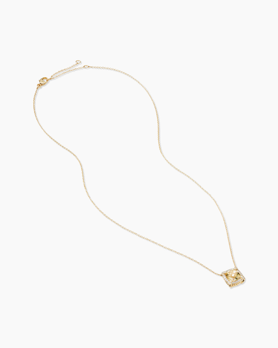 DAVID YURMAN PETITE CHÂTELAINE® CHAMPAGNE CITRINE DIAMOND 18K YELLOW GOLD NECKLACE