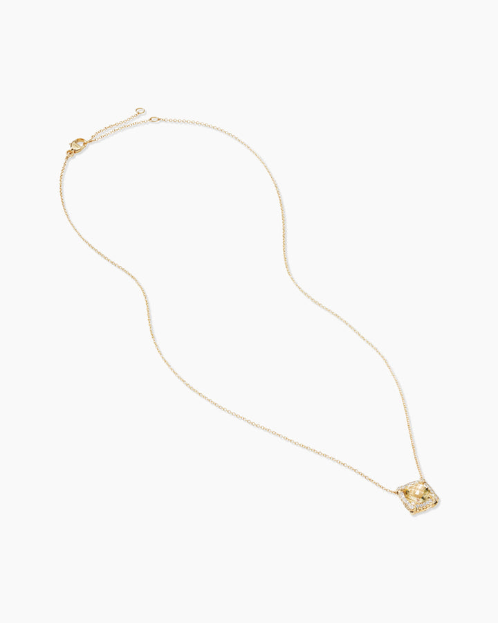 DAVID YURMAN PETITE CHÂTELAINE® CHAMPAGNE CITRINE DIAMOND 18K YELLOW GOLD NECKLACE