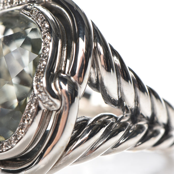 DAVID YURMAN PRASIOLITE AND DIAMONDS LABYRINTH RING