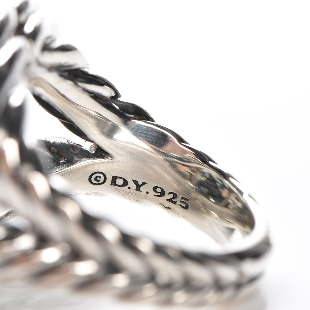 DAVID YURMAN PRASIOLITE AND DIAMONDS LABYRINTH RING