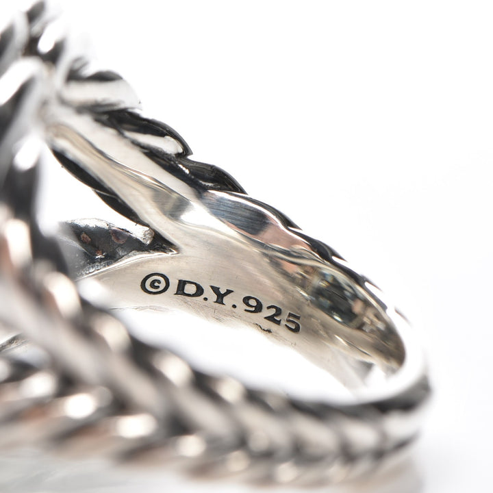 DAVID YURMAN PRASIOLITE AND DIAMONDS LABYRINTH RING