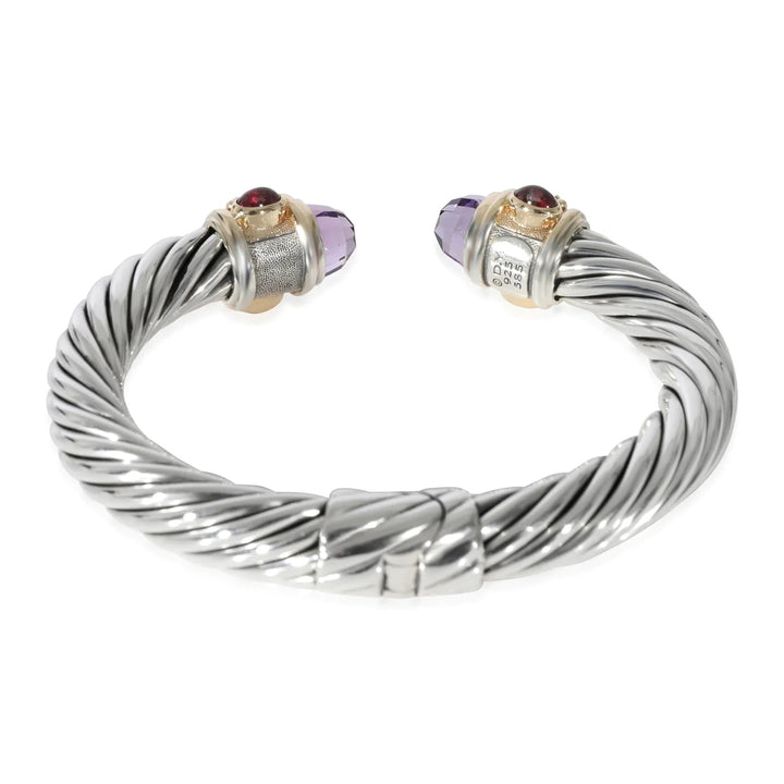 DAVID YURMAN RENAISSANCE SILVER 14K GOLD WITH AMETHYST BRACELET