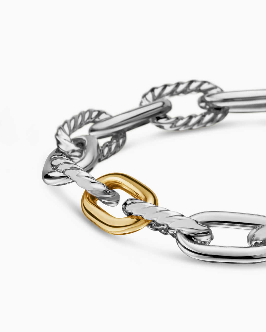 DAVID YURMAN STERLING SILVER 18K GOLD MADISON® CHAIN BRACELET