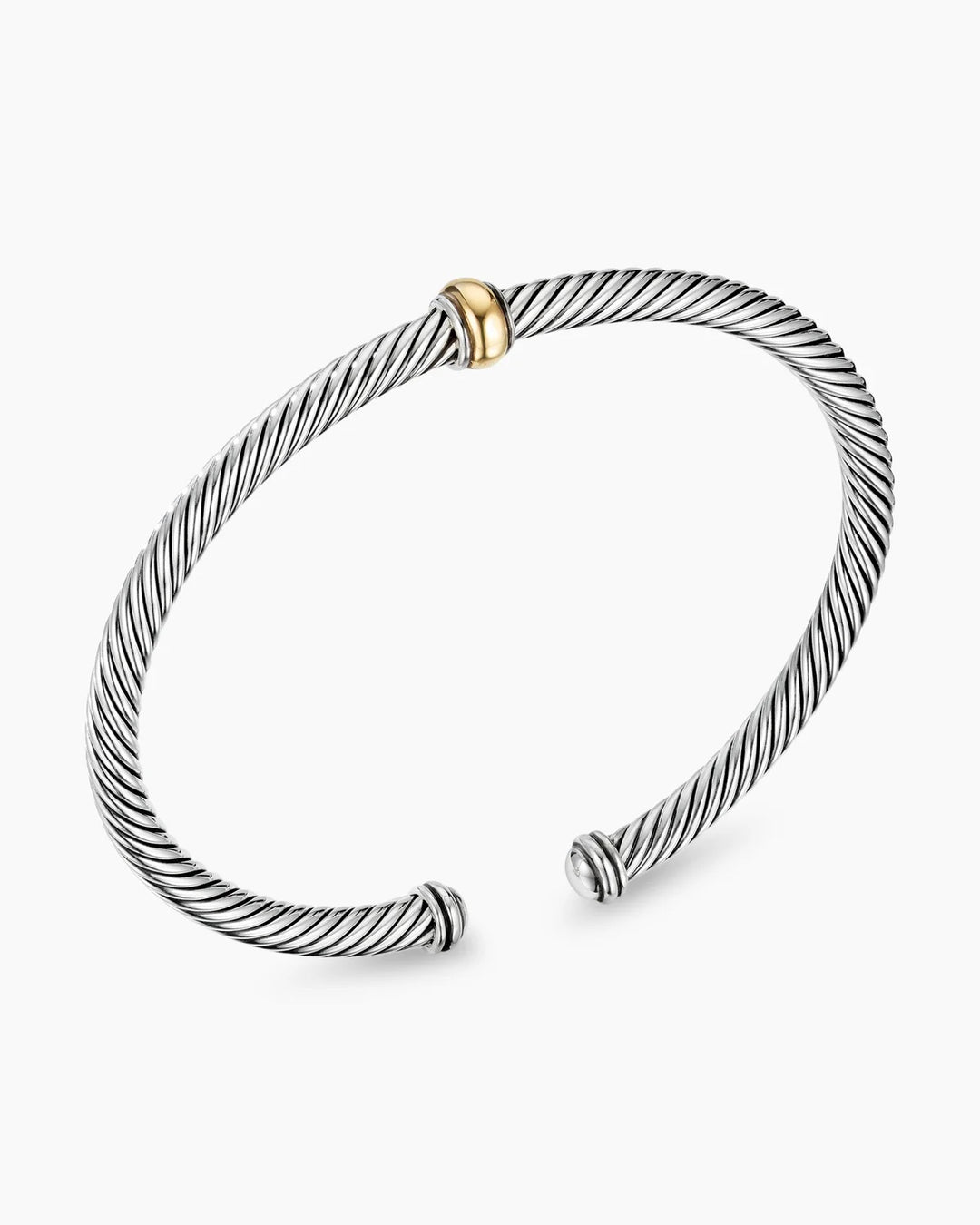 DAVID YURMAN STERLING SILVER 18K GOLD CABLE CLASSICS CENTER STATION BRACELET