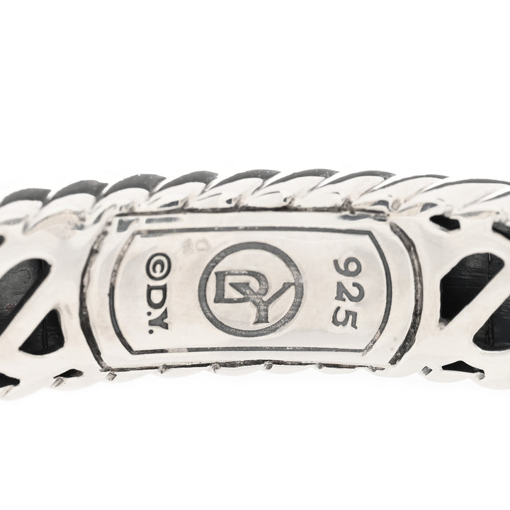 DY STERLING SILVER DIAMOND BLACK ONYX WHEATON CUFF BRACELET