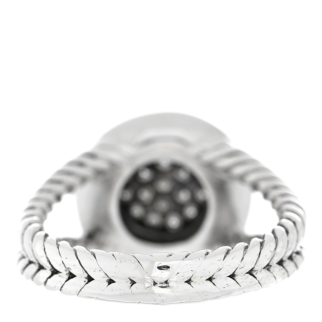 DAVID YURMAN STERLING SILVER DIAMOND PETITE CERISE PAVE RING