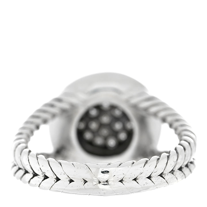 DAVID YURMAN STERLING SILVER DIAMOND PETITE CERISE PAVE RING