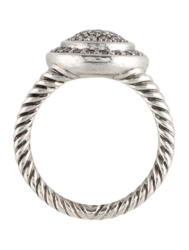 DAVID YURMAN STERLING SILVER DIAMOND PETITE CERISE PAVE RING