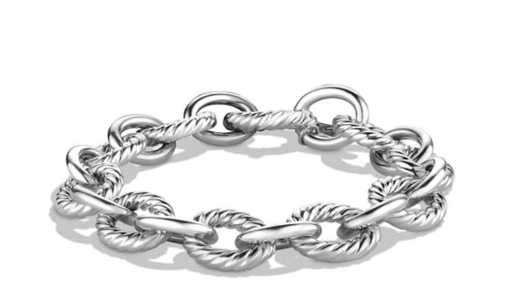 DAVID YURMAN STERLING SILVER OVAL LINK CHAIN BRACELET