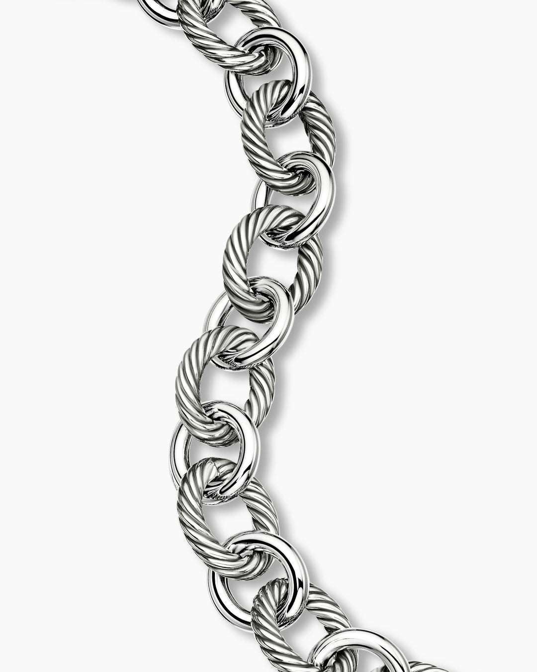 DAVID YURMAN STERLING SILVER OVAL LINK CHAIN BRACELET