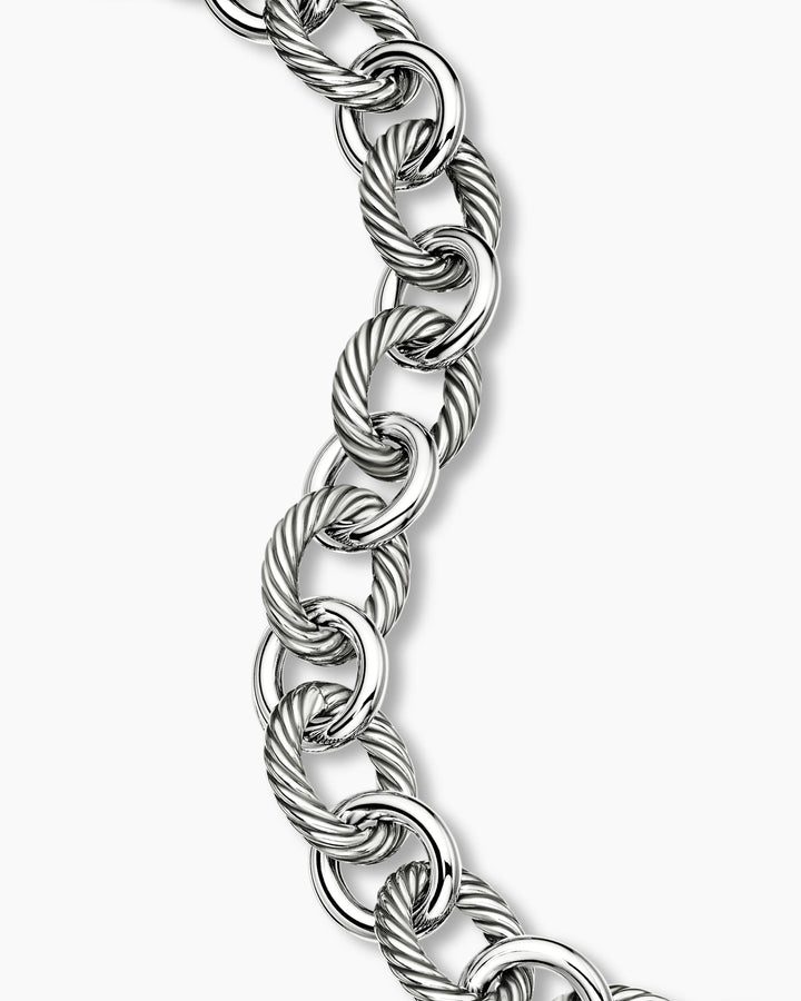 DAVID YURMAN STERLING SILVER OVAL LINK CHAIN BRACELET