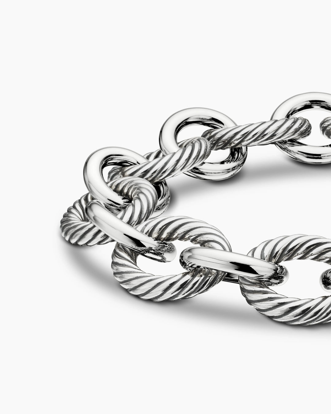 DAVID YURMAN STERLING SILVER OVAL LINK CHAIN BRACELET