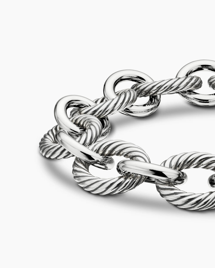 DAVID YURMAN STERLING SILVER OVAL LINK CHAIN BRACELET