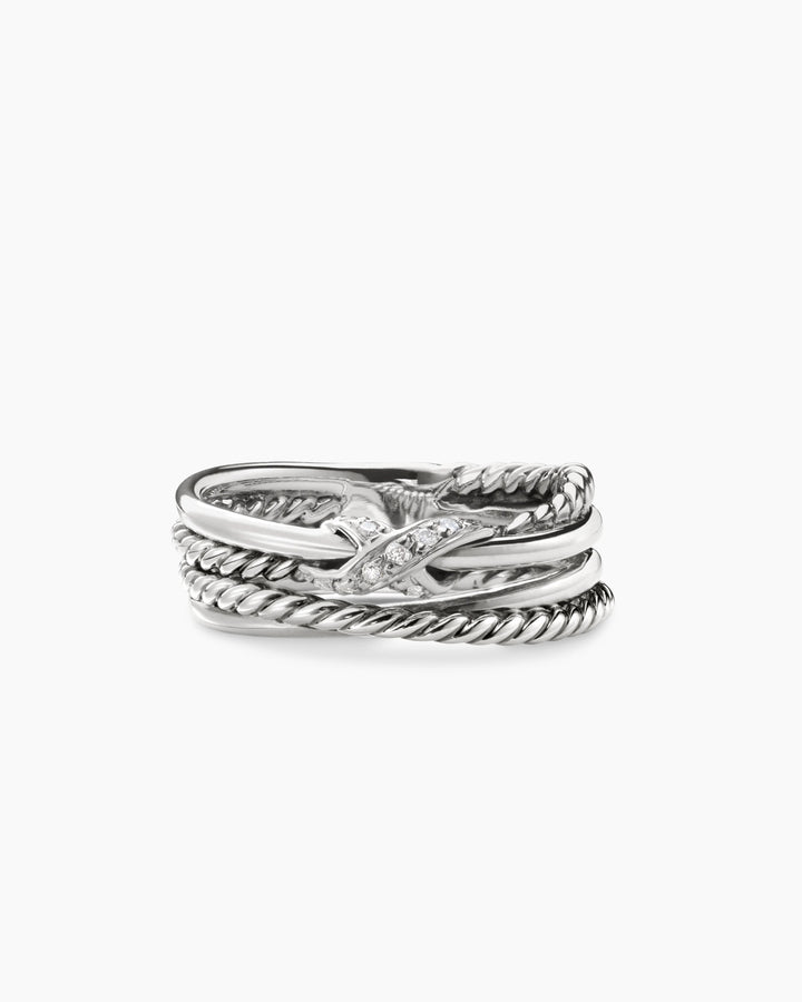 DAVID YURMAN X CROSSOVER STERLING SILVER WITH DIAMONDS RING