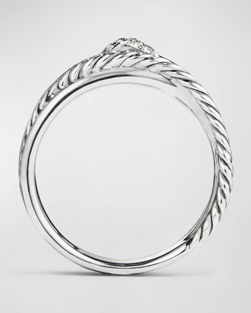 DAVID YURMAN X CROSSOVER STERLING SILVER WITH DIAMONDS RING