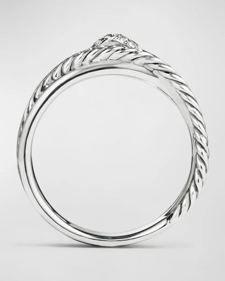 DAVID YURMAN X CROSSOVER STERLING SILVER WITH DIAMONDS RING