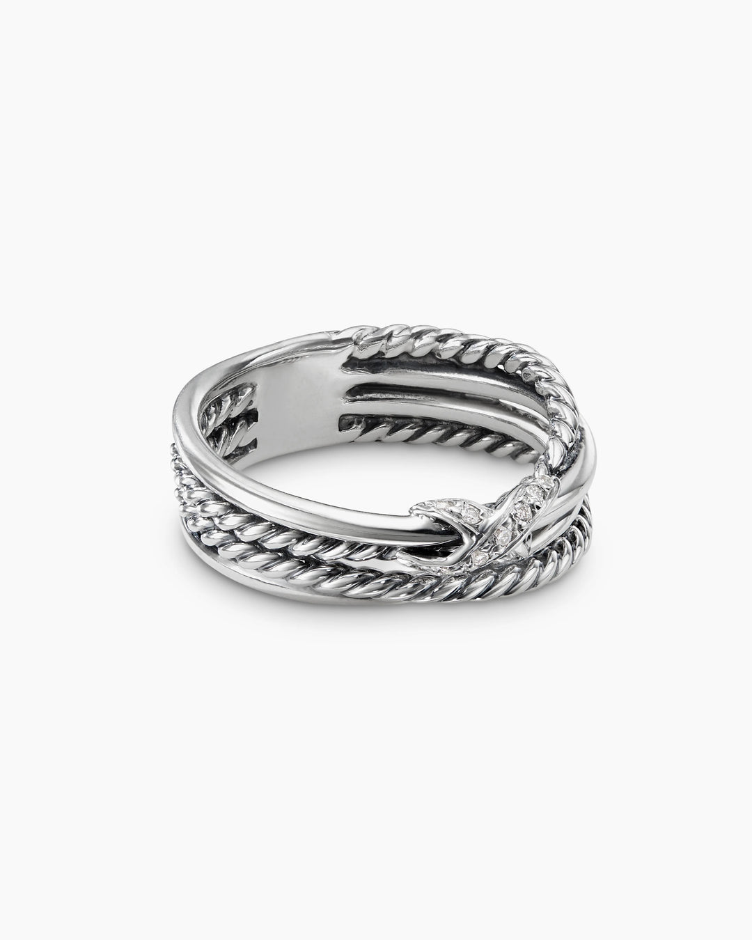 DAVID YURMAN X CROSSOVER STERLING SILVER WITH DIAMONDS RING