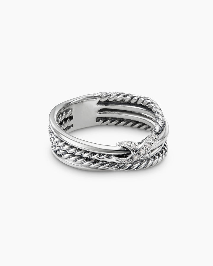 DAVID YURMAN X CROSSOVER STERLING SILVER WITH DIAMONDS RING