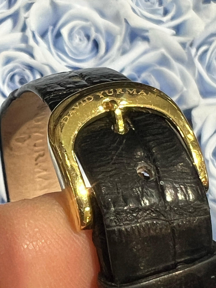 DAVID YURMAN 18K GOLD MADISON DIAMOND BEZEL WATCH