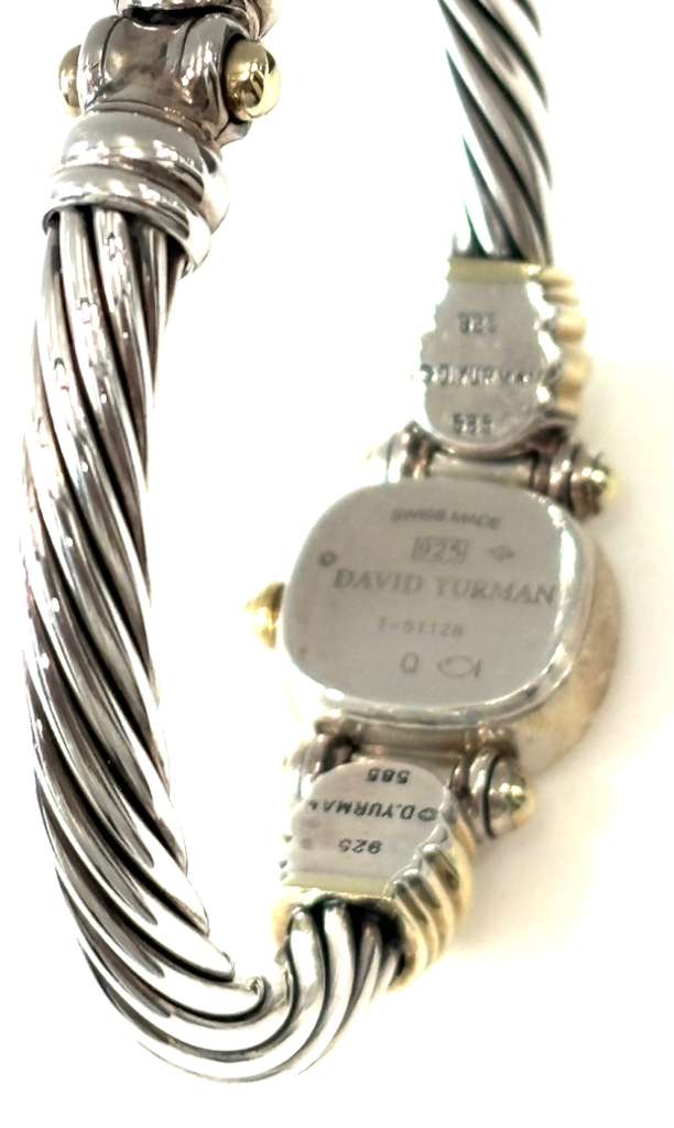 DAVID YURMAN 21MM STERLING SILVER 18K GOLD QUARTZ WATCH