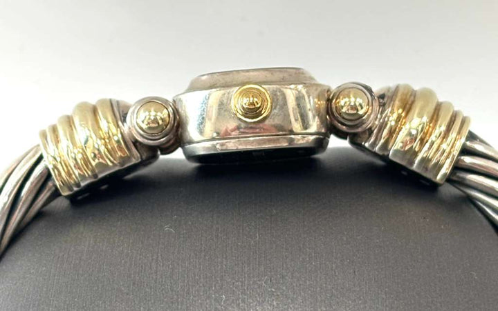 DAVID YURMAN 21MM STERLING SILVER 18K GOLD QUARTZ WATCH