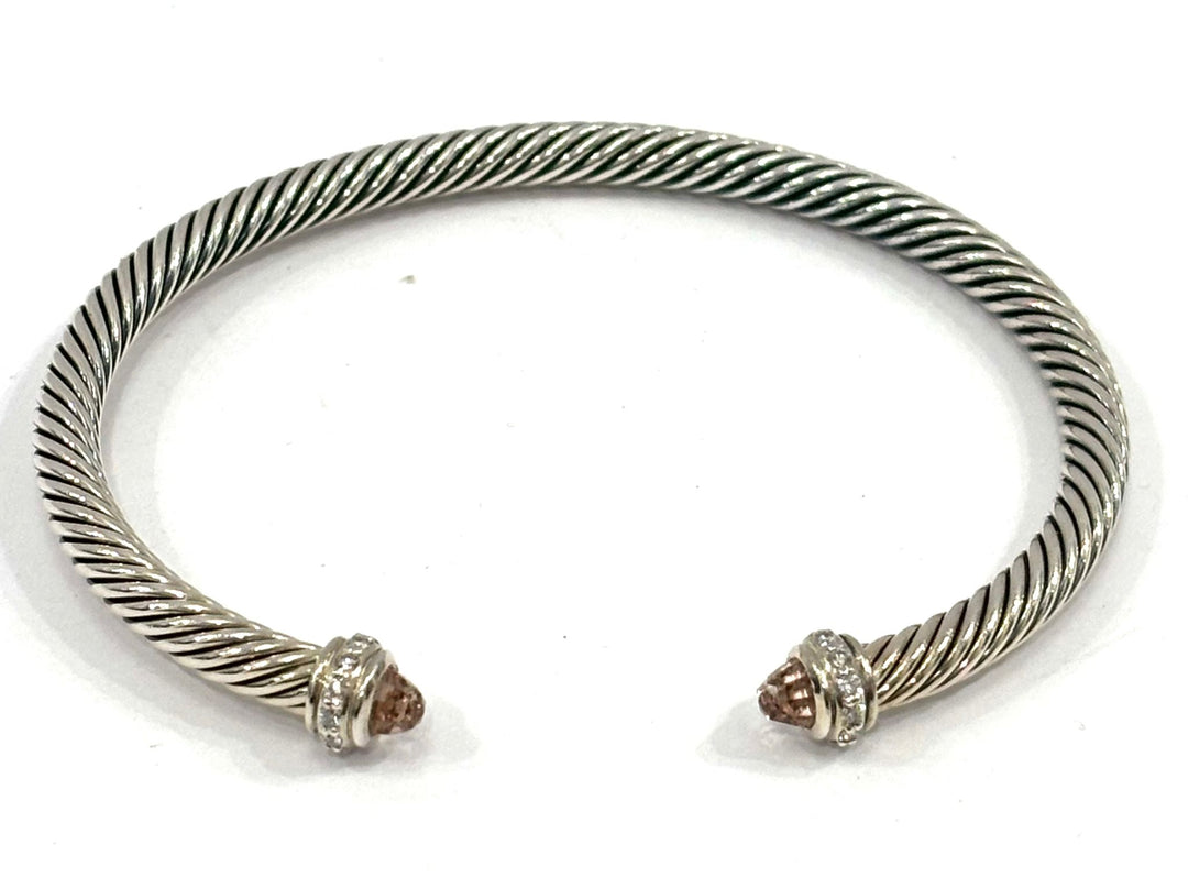 DY Cablespira® FLEX STERLING SILVER CITRINE &amp; DIAMONDS BRACELET