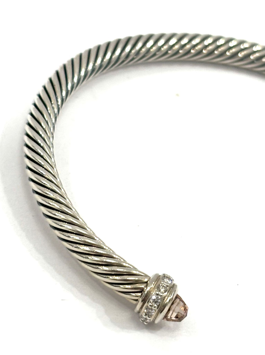 DY Cablespira® FLEX STERLING SILVER CITRINE &amp; DIAMONDS BRACELET