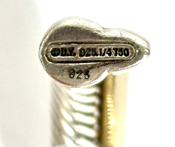 DAVID YURMAN CROSSOVER STERLING SILVER 18K GOLD CUFF BRACELET