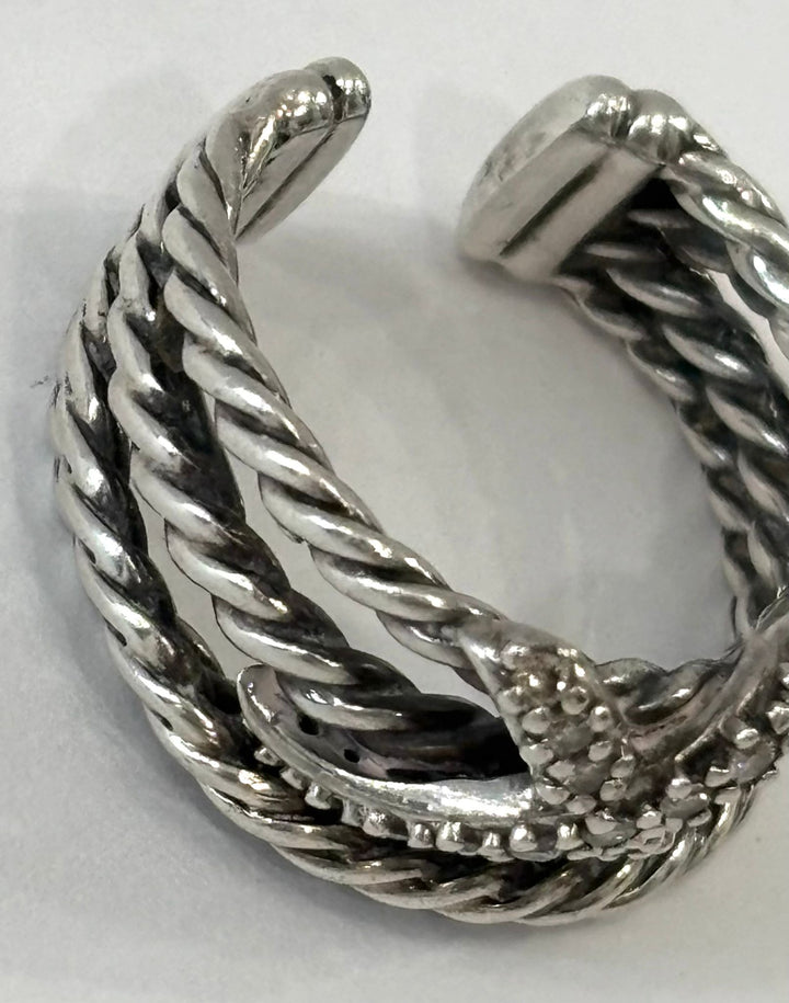DAVID YURMAN DIAMOND X CROSSOVER OPEN BAND