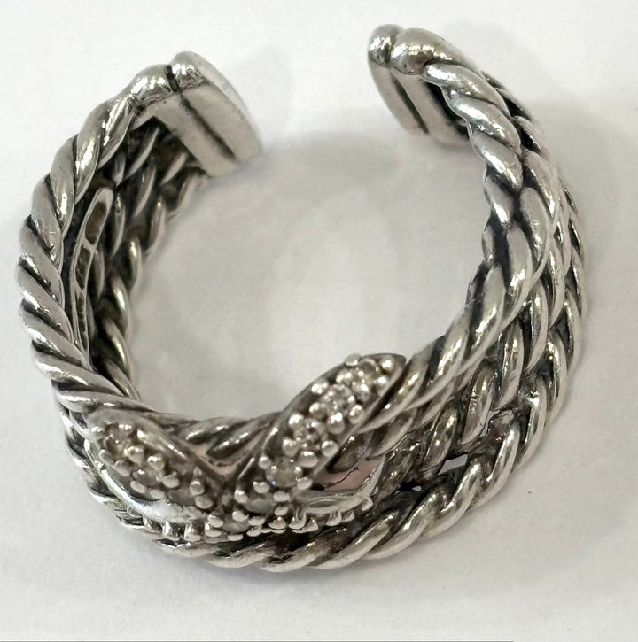 DAVID YURMAN DIAMOND X CROSSOVER OPEN BAND